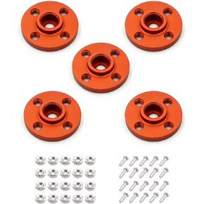 Mallofusa Servo Arm Horn Metal Aluminum 25t for Rc Car Helicopter Round Mg945 Mg995 Mg996 Silver/Red/Blue (Blue)