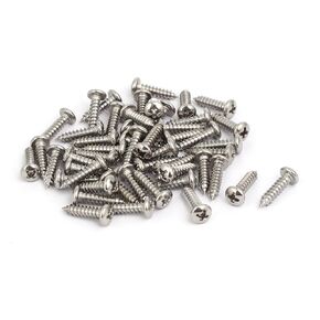 uxcell® M4x16mm 304 Stainless Steel Phillips Round Pan Head Self Tapping Screws 50pcs