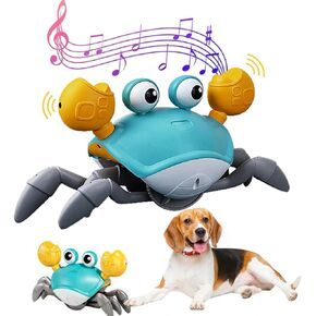 Crawling Crab Dog Toy, Interactive Toys for Boredom Dogs Cats Pet, Obstacle Avoidance Dancing Fun Toys Moving Toy for Puppys/Small/Medium Dogs Christmas Birthday Gift