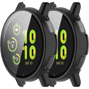 Chofit Compatible with Garmin Vivoactive 5/Active 5 Case Screen Protector PC Overall Protective Case HD Ultra-Thin Cover for Garmin Vivoactive 5 Smartwatch Accessories (Black&NavyBlue&Green)