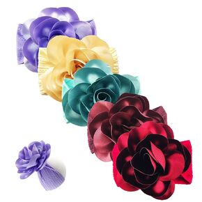 6" Handmade Flower with Soft Headband for Toddler Girls Baby Shower Birthday Gift (yellow set)