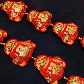 KYMY 2024 Happy Chinese New Year Hanging Decorations Ornaments 中国结 Lunar Dragon Door Wall, Hanging Chinese Vietnamese Knot Pendant, Lucky Fu Pendants for Home Office Car Tree Spring Festival(FUDAI)