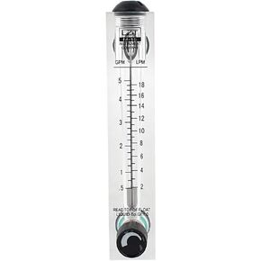 Adjustable Knob 0.5-5GPM 2-18LPM Water Flow Meter Panel Type Flowmeter