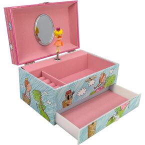 The San Francisco Music Box Company Princess with Friendly Dragon Heirloom Musical Jewelry Box