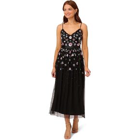 Adrianna Papell Women's Multi Floral Beaded Dress