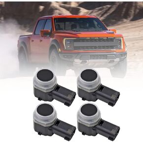 4PC Park Distance Assist Sensor Assembly Compatible with Ford F-150 F-250 F-350 F-450 F-550 2016 2017 2018 Replace HC3Z-15K859-A FL3Z-15K859-B