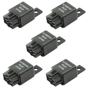 WMYCONGCONG 5 PCS DC 12V 40A 4 Pin Terminal SPDT Relay for Car Truck Automotive