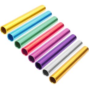 Muka 8 Packs Aluminum Track and Field Relay Batons Sticks Assorted Color Relay Running Race Outdoor Field Tools