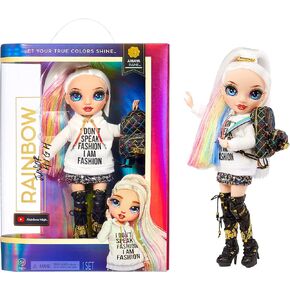 Rainbow High Jr High Series 2 Amaya Raine- 9" Rainbow Posable Fashion Doll with Designer Accessories and Open/Close Backpack. Great Toy Gift for Kids Ages 6-12 Years Old & Collectors