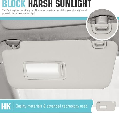 Left Driver Side Sun Visor SunVisor for 2009-2013 Subaru Forester 92011SC033LO (Gray) in Kuwait