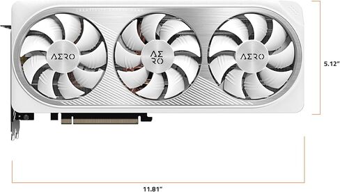 GIGABYTE GeForce RTX 4070 Ti Super AERO OC 16G Graphics Card, 3X WINDFORCE Fans, 16GB 256-bit GDDR6X, GV-N407TSAERO OC-16GD Video Card in Saudi Arabia