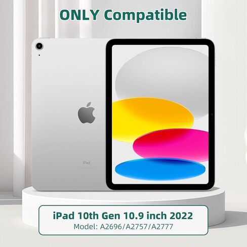 حافظة GOOJODOQ الجيل العاشر مع لوحة مفاتيح، iPad 10th Gen 10.9 بوصة 2022 حافظة دوارة ولوحة مفاتيح بلوتوث قابلة للفصل مع حامل أقلام لإصدار 10.9 بوصة 2022 A2696 A2757 A2777- أخضر داكن in Kuwait