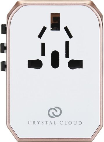 Universal Travel Adapter One International Wall Charger AC Plug Adaptor with 5.6A Smart Power and 3.0A USB Type-C for USA EU UK AUS CC-305Plus (Rosegold) in Saudi Arabia