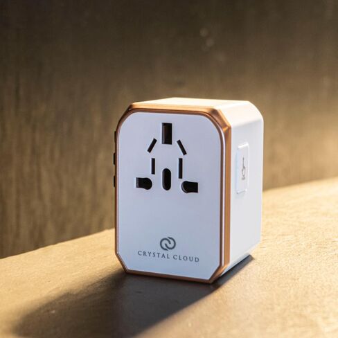 Universal Travel Adapter One International Wall Charger AC Plug Adaptor with 5.6A Smart Power and 3.0A USB Type-C for USA EU UK AUS CC-305Plus (Rosegold) in Saudi Arabia