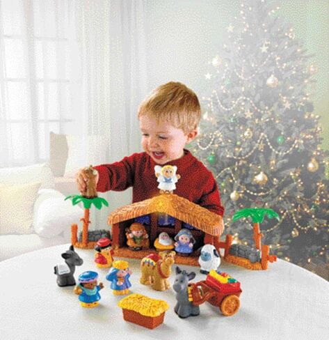 Fisher-Price Little People Deluxe Christmas Story, Nativity Playset with Light, Music and Figures for Toddlers Ages 1 and Up in Saudi Arabia