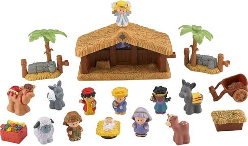 Fisher-Price Little People Deluxe Christmas Story, Nativity Playset with Light, Music and Figures for Toddlers Ages 1 and Up in Saudi Arabia
