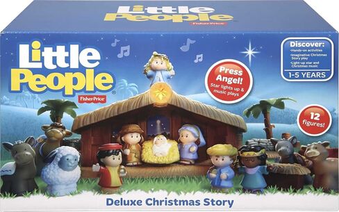 Fisher-Price Little People Deluxe Christmas Story, Nativity Playset with Light, Music and Figures for Toddlers Ages 1 and Up in Saudi Arabia