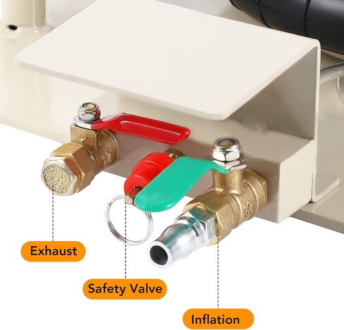 Portable Pneumatic Jack 3T/6600lbs Triple Bag Air Jack Fast Lifting Pneumatic Car Repair with Short Hand, Lifting Height Up to 15.75 Inch（Beige） in Saudi Arabia