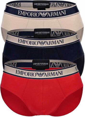 Emporio Armani Men's Stretch Cotton Core Logoband 3-Pack Brief in Saudi Arabia