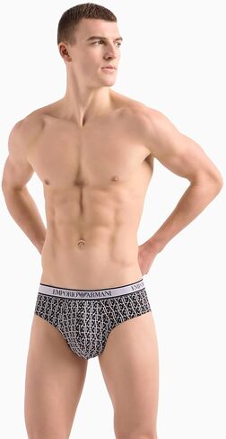 Emporio Armani Men's Stretch Cotton Core Logoband 3-Pack Brief in Saudi Arabia