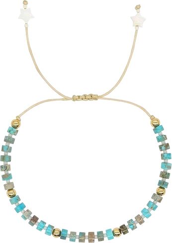 Healing Crystal Ankle Bracelets for Woman Girls, Adjustable Natural Gemstone Anklets in Kuwait