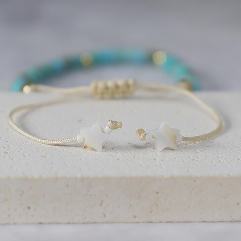 Healing Crystal Ankle Bracelets for Woman Girls, Adjustable Natural Gemstone Anklets in Kuwait