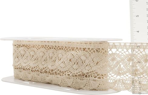 Wrights Products 3-1/2-Inch Wide Fan Cluny Lace, 12-Yard, Natural in Kuwait