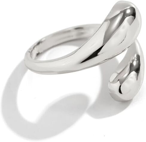 Chunky Gold Rings for Women Adjustable Chunky Silver Round Dome Ring Minimalist Gold Filled Stackable Rings in Saudi Arabia