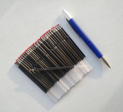 100 Pcs 0.7 mm Ballpoint Pen Refills,Retractable Ballpoint Pen Refills Blue Ink,Smooth Writing Pen Refills 4.2 inch/107mm for Ball Point Pens Office School Supplies (Blue) in Saudi Arabia