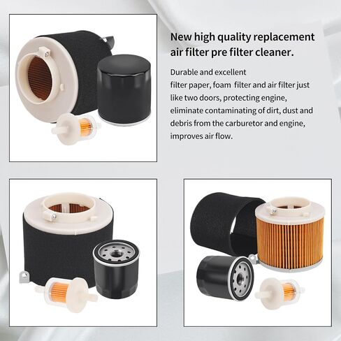 Air Filter 11029-1004 & Oil Filter 49065-2057 49065-2062 & Fuel Filter 49019-0027 691035 Compatible with Kawasaki Mule 500 520 550 600 610 2500 2510 2520 KAF400A KAF400 KAF300 KAF300A KAF620A in Saudi Arabia