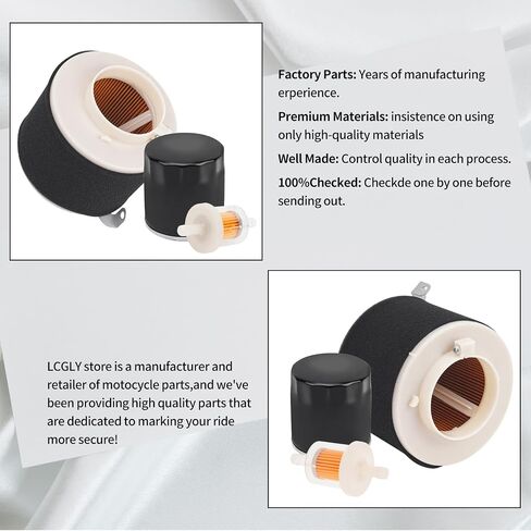 Air Filter 11029-1004 & Oil Filter 49065-2057 49065-2062 & Fuel Filter 49019-0027 691035 Compatible with Kawasaki Mule 500 520 550 600 610 2500 2510 2520 KAF400A KAF400 KAF300 KAF300A KAF620A in Saudi Arabia
