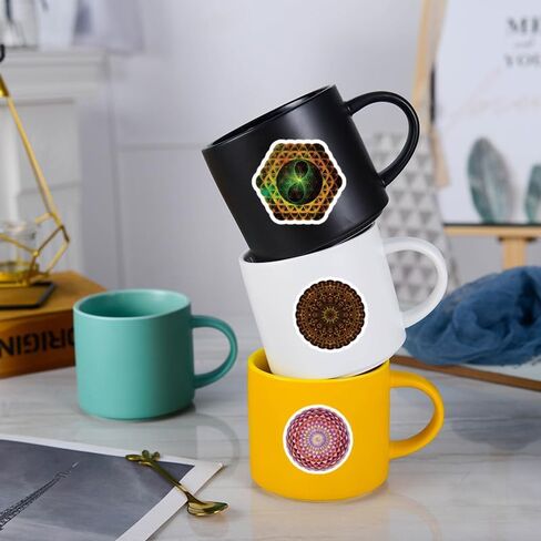 53 قطعة من ملصقات الهندسة المقدسة ملصقات جمالية من الفينيل ملصقات مقاومة للماء لأجهزة الكمبيوتر المحمول، مصدات الصدمات، لوح التزلج، زجاجة المياه، الكمبيوتر، الهاتف، ملصقات الرسوم المتحركة للأطفال المراهقين البالغين in Kuwait