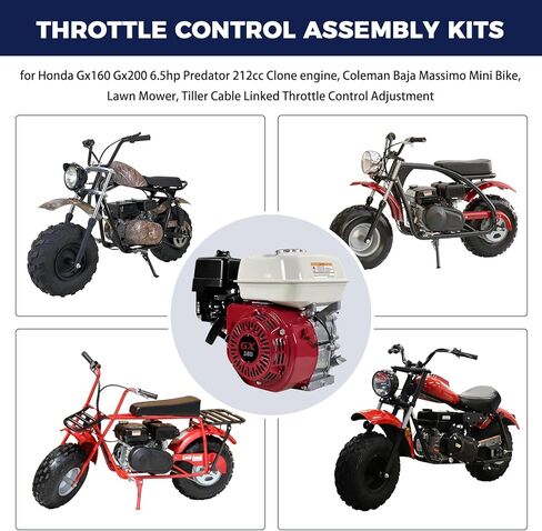 مجموعة التحكم في الخانق لـ Predator 212cc Coleman CT200U BT200X KT196 196cc Baja Warrior MB165 MB200 Massimo Mini Bike Go Kart Honda GX160 GX200 GX120 أجزاء الأداء in Kuwait