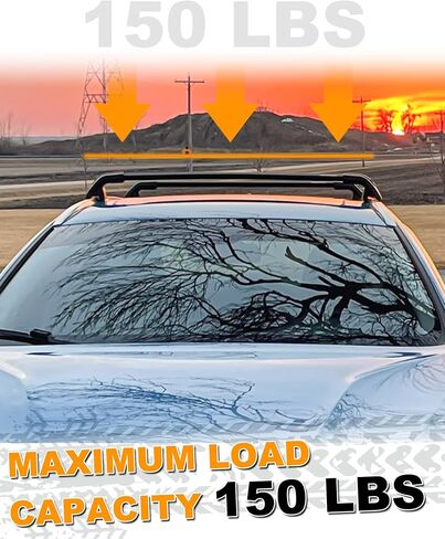 Snailfly Black Crossbars Fit for 2013-2018 Hyundai Santa Fe Sport Cross Bars Roof Luggagr Rack (ONLY for Model with Side Rails) in Saudi Arabia