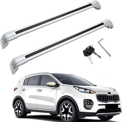 MotorFansClub Roof Rack Cross Bars Fit for KIA Sportage 2016 2017 2018 2019 2020 2021 2022 Baggage Cargo Luggage Rack in Kuwait