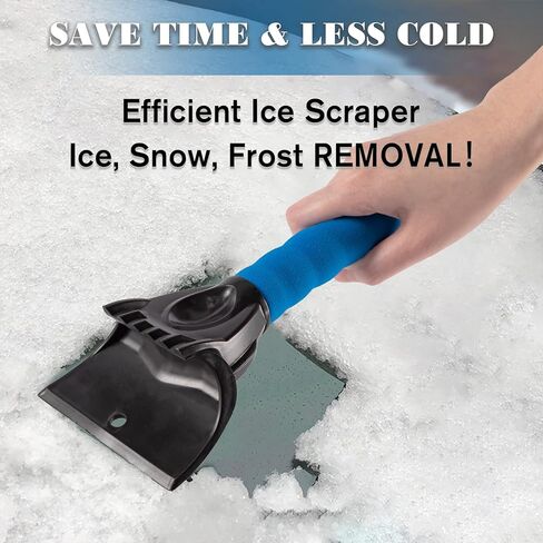 كاشطات الثلج والجليد من LivTee للزجاج الأمامي للسيارة، أداة إزالة الصقيع مع مقبض إسفنجي، خالية من الخدوش، أداة إزالة الشتاء للسيارة لنافذة السيارة والسيارات الدفع الرباعي والزجاج الأمامي in Kuwait