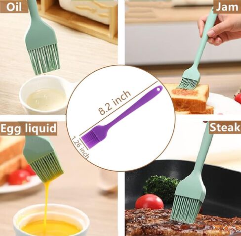 Air Fryer Accessories, Includes 7 inch Cake Barrel, Pizza Pan and 50Pcs Non-stick Disposable Air Fryer Liners Baking Paper, Silicone Basting Pastry Brush as Bonus (Green) in Saudi Arabia