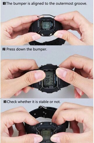 Stainless steel Watch Protective Bumper Compatible with Casio GW-9400/GW9400, Wire Watch Guard Protector for Casio GW9400 (Black) in Saudi Arabia