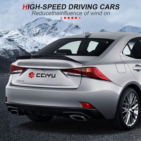 cciyu Glossy Black Carbon Fiber Rear Spoiler Wing Accessories for 2012-2019 for LEXUS IS200 IS250 IS350 IS300 Stylish Trunk Spoiler Wing in Saudi Arabia