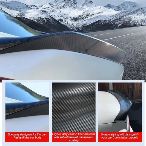 cciyu Glossy Black Carbon Fiber Rear Spoiler Wing Accessories for 2012-2019 for LEXUS IS200 IS250 IS350 IS300 Stylish Trunk Spoiler Wing in Saudi Arabia