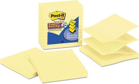 Post-it R440YWSS Pop-up Notes Refill, Lined, 4 x 4, Canary Yellow, 90-Sheet, 5/Pack in Saudi Arabia