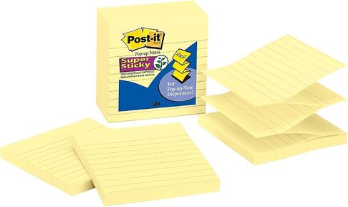 Post-it R440YWSS Pop-up Notes Refill, Lined, 4 x 4, Canary Yellow, 90-Sheet, 5/Pack in Saudi Arabia