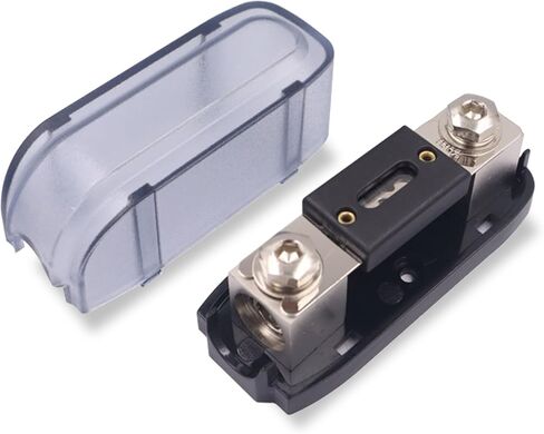 1 PC ANL Car Fuse Holder, 150 Amp Waterproof Metal Vehicle Audio Fuse Replacement for Protecting Line, Universal 0GA/4GA Durable Automotive Fuse Box Accessories for Truck SUV Car (Black) in Saudi Arabia