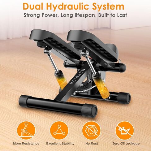 جهاز ستيبر للتمرين مع أشرطة مقاومة وسجادة أرضية، جهاز ستيبر صغير للمنزل، جهاز محمول لتمارين اللياقة البدنية، سعة 330 رطل in Kuwait