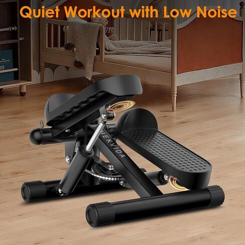 جهاز ستيبر للتمرين مع أشرطة مقاومة وسجادة أرضية، جهاز ستيبر صغير للمنزل، جهاز محمول لتمارين اللياقة البدنية، سعة 330 رطل in Kuwait