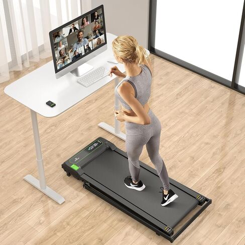 Treadmill with Incline Walking Pad Treadmill with Incline Manual Incline Under Desk Treadmill for Home/Office, 2.5HP Inclined Treadmills with Remote Control and LED Display in Saudi Arabia