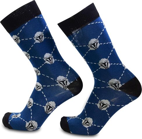 STAR WARS The Mandalorian Boba Fett Head Argyle Men's 2 Pack Crew Socks in Saudi Arabia