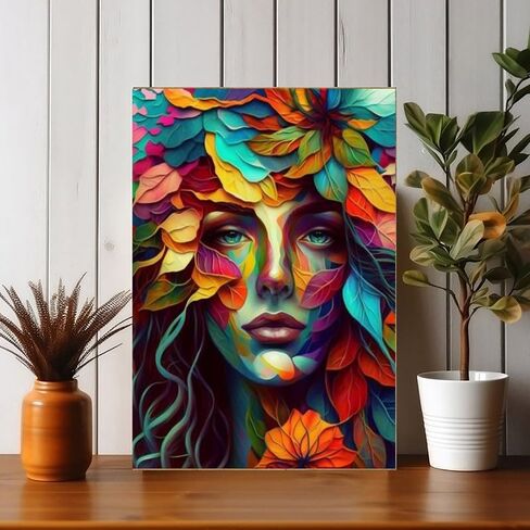 Reofrey Complete Adult Paint by Numbers Kit Woman - 40x50cm Canvas, Flowers Watercolor Paint - Acrylic Paint Set - Relaxing DIY Art for Beginners & Experts - Home Wall Decoration in Saudi Arabia