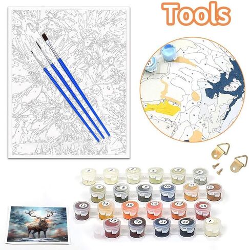 Reofrey Complete Adult Paint by Numbers Kit Woman - 40x50cm Canvas, Flowers Watercolor Paint - Acrylic Paint Set - Relaxing DIY Art for Beginners & Experts - Home Wall Decoration in Saudi Arabia