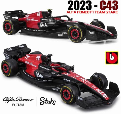 1/43 Alfa Romeo F1 Team Stake 2023 C43 24# Zhou Guanyu Alloy Car Die Cast Model Collection Gift (C43 24#) in Saudi Arabia